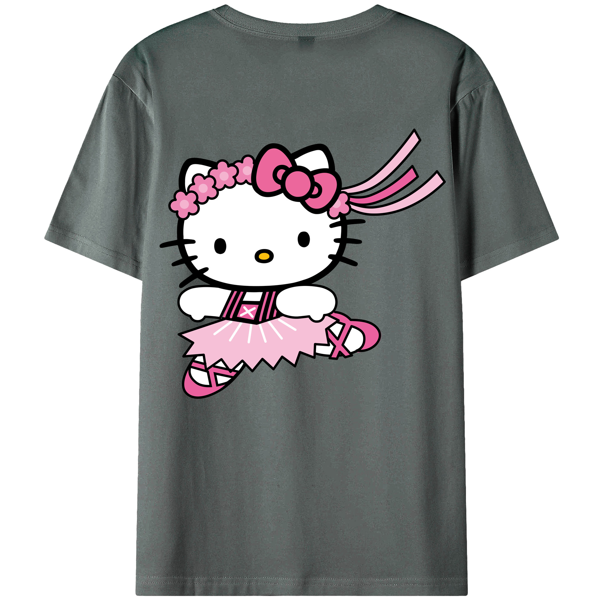 （画像用） Hello Kitty ハローキティ 綿100％半袖Tシャツ（背面プリント）